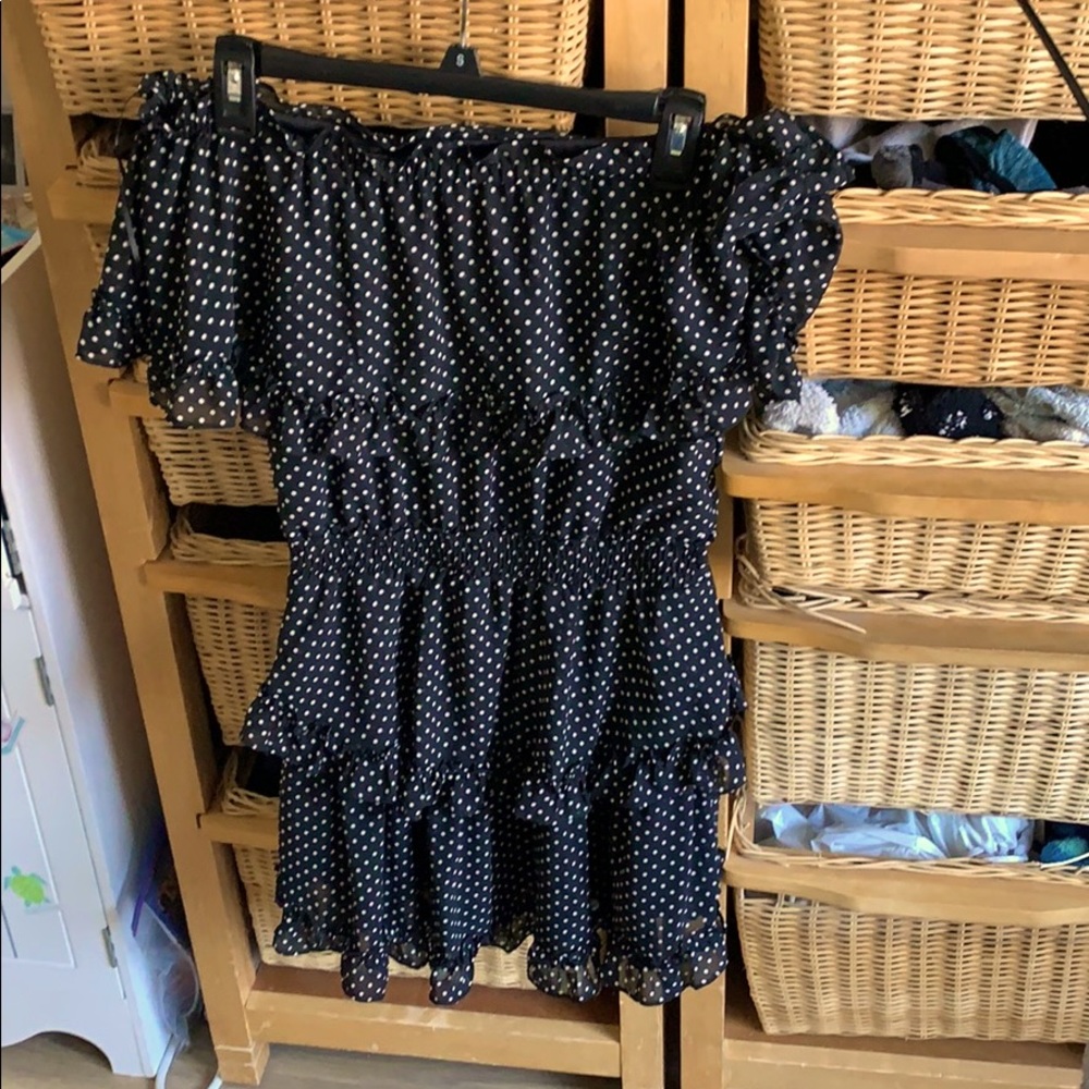 Polka Dot Off-The Shoulder Dress